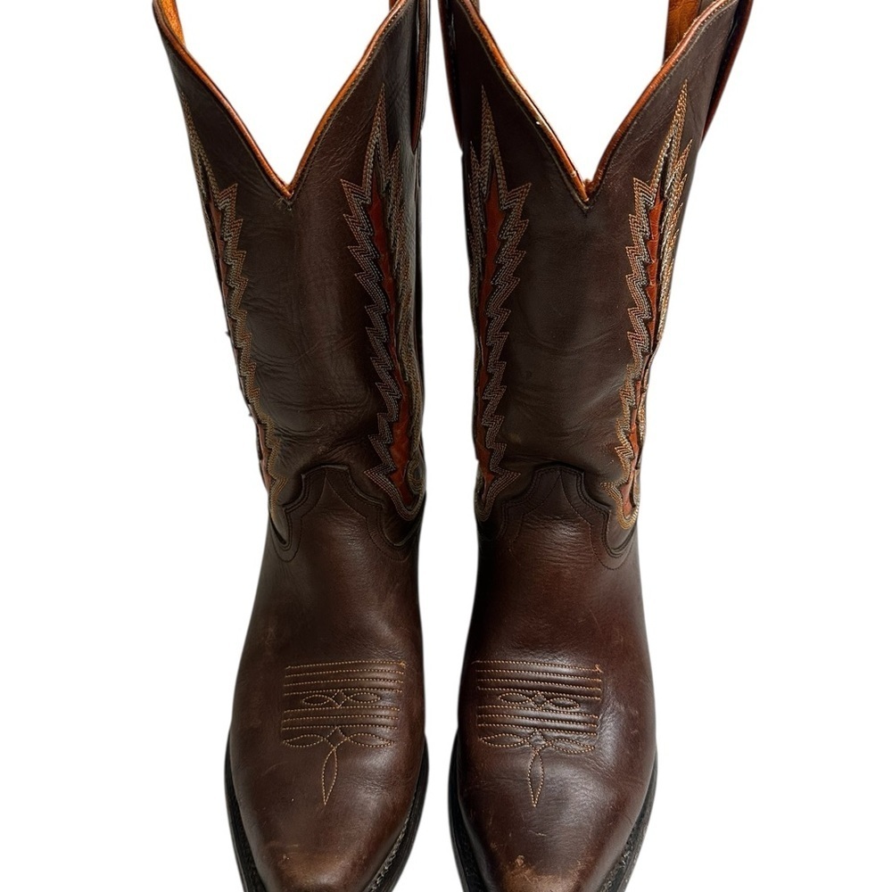Frye Dark Brown Leather Heeled Boots size 9